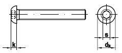 ISO 7380-1 винт с полукруглой головкой и внутренним шестигранником